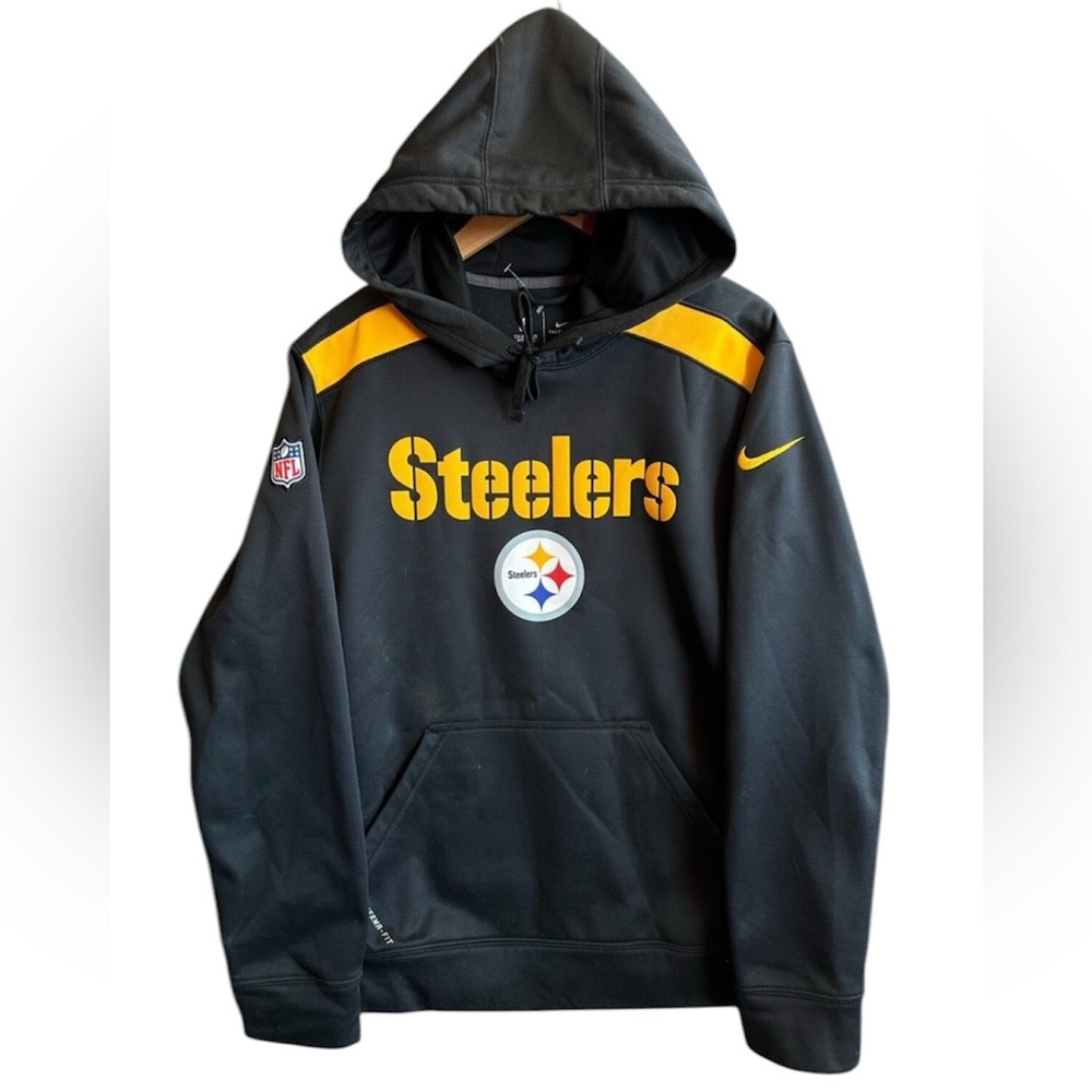 Nike NFL Pittsburgh Steelers Pullover Hoodie Therma Fit Sweatshirt Top Sweater S